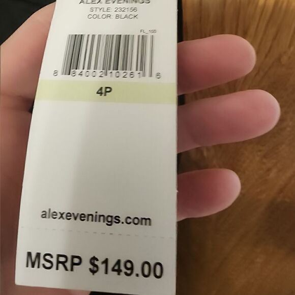 Alex Evenings Cold Shoulder Ruffle Gown  NWT Size 4P - Picture 9 of 10